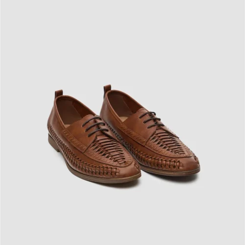 Munro Tan Leather Slip-On Loafers with Brogue Accents Munro Womens Slip On Shoes Loafers Sz 8 M Leather Casual Tan  main image 4
